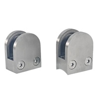 Pince en verre sans cadre pince en acier inoxydable pince en verre plat support support fenêtre balustrade matériel d'escalier