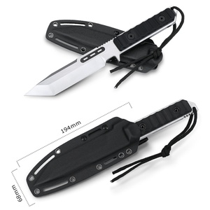 Couteau tactique de survie multifonctionnel personnalisable OEM pour le camping et la chasse, lame fixe en acier inoxydable, manche G10, DIY - Product Image 2