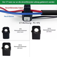 Tuya WiFi 3 phases compteur d'énergie électrique intelligent 80A/120A/200A/300A/500A moniteur d'instrument KWH à énergie bidirectionnelle avec relais 3CT