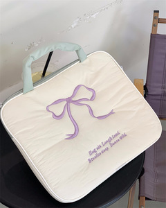 Sac intérieur d'ordinateur personnalisé avec nœud brodé mignon 11/13/15 pouces sac à main de rangement pour ordinateur portable - Product Image 3