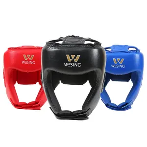 Wesing Professional Custom Competition Activities Boxing Headgear Blue Red Top Ten Model Head Guard Boxing