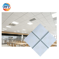 Plafond en PVC carré moderne, ignifuge, insonorisé, résistant à l'humidité, pour centre commercial, hôtel, hôpital, gymnase, atelier, supermarché, appartement