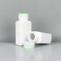 Bouteille carrée en PEHD à dégradé de couleurs avec bouchon à clapet pour l'emballage en vrac de comprimés et capsules de produits de santé - Vente en gros usine