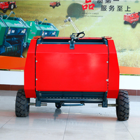 Pto Drive Mini Traktor Alat Baler Peralatan Pertanian Mini Putaran Mesin Jerami Baler untuk Penggunaan Pertanian