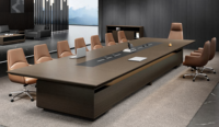 Table de conférence moderne et simple de différentes tailles pour 8, 10, 12, 14, 16 personnes avec fonction de chargement USB