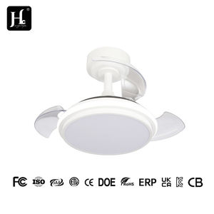 Mute Design Professional <b>Indoor</b> Home Living Room 36 Inch 42 Inch Retractable Invisible BLDC Motor Led Ceiling Fan With <b>Light</b> - Product Image 4
