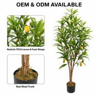Arbre à mangues artificiel réaliste OEM ODM avec plantes fruitières artificielles pour la décoration intérieure et extérieure de bureaux, vérandas et cours – Vente en gros