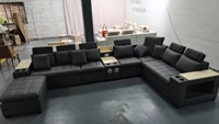 Canapé modulaire personnalisé, canapé fonctionnel pour salon, ensemble de canapés modernes, meubles en cuir, canapé de luxe en tissu, 3 à 7 places