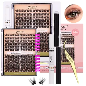 Customized Individual Eyelashes Extensions Supplies Wholesale Set Diy Cashmere Cluster Lashes Extensions Supplies Kit