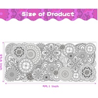 Tableau de coloriage Mandala géant personnalisable (image/taille) – Poster DIY vierge pour dessin et gribouillage – Décoration murale pour enfants, maison et école