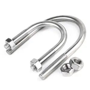 10 มม. 65 มม. สแตนเลส CLAMP U Bolt สลักเกลียวสแตนเลส U-รูป Fastener