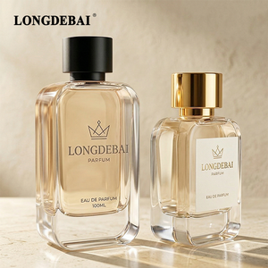 2026 New Arrival Luxury Perfume <b>Spray</b> <b>Bottles</b> 30ml 50ml 100ml Rectangle Clear <b>Empty</b> Glass Perfume <b>Bottles</b> with Gold Black Cap - Product Image 2