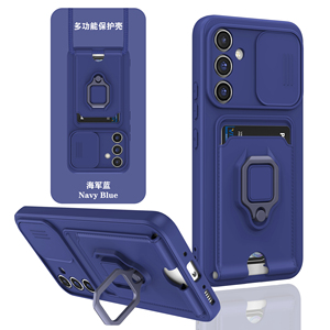 Fundas Nuevas <span class=keywords><strong>2023</strong></span> para Samsung <span class=keywords><strong>Galaxy</strong></span> A14/A34/A54/A24, Funda Protectora de TPU Suave con Tarjetero, Anillo Metálico <span class=keywords><strong>y</strong></span> Correa para Colgar, Multifuncional - Product Image 3