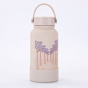 2024 nueva botella aislada de acero inoxidable de 650Ml botella de agua portátil antideslizante para exteriores botella de agua deportiva de boca ancha Simple - Product Image 3