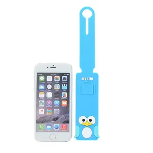 Porte-étiquette d'identification de bagage en silicone portable pour valise, motif animaux mignons, accessoire de voyage tendance - Product Image 6