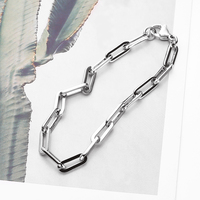 Bijoux fantaisie bracelet fait main chaîne en acier inoxydable plaqué argent Bracelet pour hommes femmes