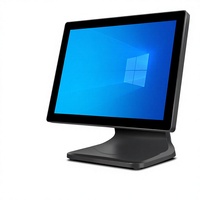 Caisse enregistreuse tactile capacitive tout-en-un Junrong RS606 noire pour la restauration, les salons de thé, la vente au détail et les supermarchés