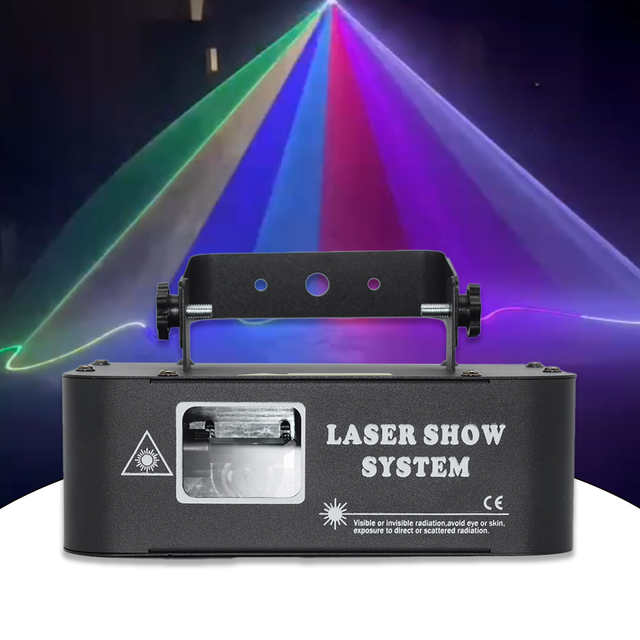 Mini Single Head Full-color Laser Lines Beam Laser Light DJ Disco Show Night Club RGB Stage Laser Light