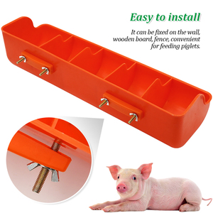 Mangeoire en Plastique à Fixer à la Clôture, Écuelle d'Alimentation pour Porcelets, Abreuvoir d'Élevage, 5 Trous pour Porcs de Ferme - Product Image 3