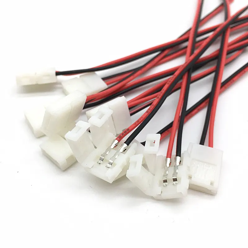 Led Strip Connectors 2 Pin 8 mm 10 mm No Soldering Power Wire Connector For 2835/5050 Led Strip Wire PCB Ribbon