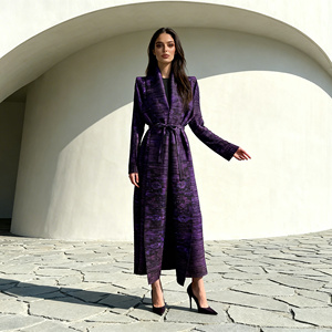 ชุดราตรีแบบพิมพ์ลายจีบหรูหราคุณภาพสูง ผลิตตามสั่งขายส่ง สำหรับสตรีชาวมุสลิม - Product Image 3