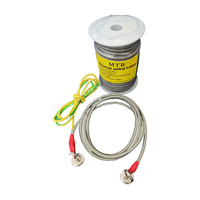 Cordon anti-statique en fibre d'acier inoxydable à conductivité électrique permanente, durable, tressé, argenté, 6 mm