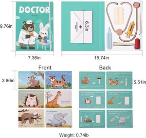 ชุดของเล่นคุณหมอ<span class=keywords><strong>ส</strong></span>ำหรับเด็กวัย 3-5 ปี แบ<span class=keywords><strong>บ</strong></span>มอนเตสซอรี่ ชุดของเล่น<span class=keywords><strong>บ</strong></span>ทบาท<span class=keywords><strong>ส</strong></span>มมติทางการแพทย์ พร้อมเครื่องมือซิลิโคน การ์ดเรื่องราว และสมุดเก็<span class=keywords><strong>บ</strong></span><span class=keywords><strong>ข</strong></span>องเล่นไม้ - Product Image 6