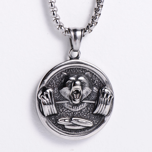 الفولاذ المقاوم للصدأ للرجال ، لا ألم ، لا كسب للياقة البدنية ، دمبلز ، دمبلز ، دلاية أنيقة ، دلايات وسحر - Product Image 2