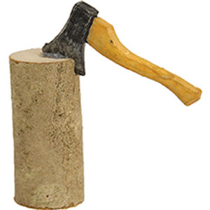 Accessoires de crèche 3,5x5cm Planche à découper avec hache Figurine et jouet de Noël (9006935244205) - Product Image 1