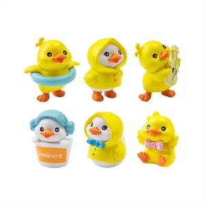 <span class=keywords><strong>เป็ด</strong></span>น้อยสีเหลือง PVC แบบใหม่, ของตกแต่งสวน DIY ขนาดเล็ก 6 ชิ้น, ร่ม, เสื้อกันฝน, งานฝีมือพลาสติกน่า<span class=keywords><strong>รัก</strong></span> - Product Image 5