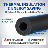 Tube thermique en caoutchouc noir résistant à la moisissure pour l'isolation des tuyaux CVC, idéal pour la préservation de la chaleur des conduites