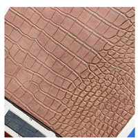 Cuir synthétique PVC gaufré à motif de peau de grain de crocodile à bas prix pour chaussures sacs