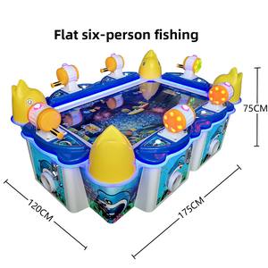 Nueva máquina de pesca para niños de interior, sala de juegos para 6 personas para padres e hijos, joystick, empujador de monedas - Product Image 3