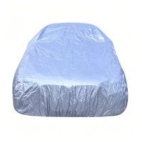 Housse de voiture personnalisable en polyester 190T argenté, résistante à l'eau, réfléchissante, bloquant le soleil et isolant thermiquement