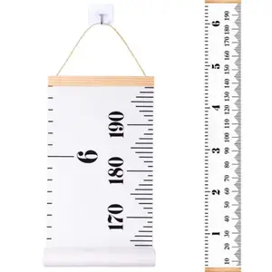 79x7.9 Inches Canvas Removable Bady Growth Height Chart Hanging Ruler Wall Decor für Kids Room Wall Decor