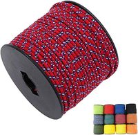 Cordon de parachute en polypropylène 16 brins pour camping en extérieur, corde tressée haute résistance pour escalade et tente
