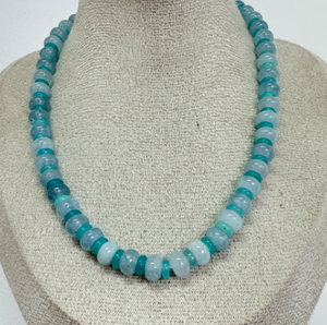 Collar Bohemio de Piedra Natural Nueva Joyería de Cuentas DIY Collar de Piedras Naturales Coloridas de Acero Inoxidable de 18k Resistente al Agua - Product Image 6