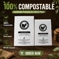 Sacs d'emballage en plastique blanc mat biodégradables et compostables à 100 %, écologiques, auto-scellants, personnalisés avec logo pour l'emballage de vêtements