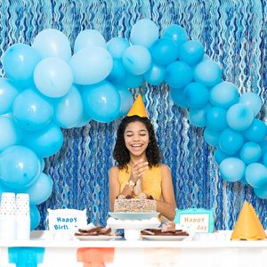 Iridescent Party Streamers Backdrop,Holographic Tinsel Foil Fringe Curtain for <strong>Mermaid</strong>/Frozen/Sea/Euphoria Party Decorations - Product Image 6