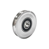 Roue à gorge en U en acier inoxydable avec roulement pour câble de levage et ensemble de quincaillerie pour équipement mécanique directionnel