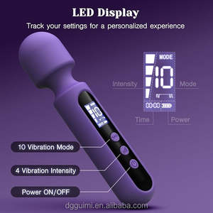 Вибратор-палочка с ЖК-дисплеем и 3 насадками, стимулятор клитора и точки G, секс-игрушка для пар, женский вибратор - Product Image 3