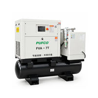 Compresseur d'air à vis 7,5 kW 10 CV 8 bars, compact, silencieux, à faible consommation d'énergie, monophasé, tension personnalisable