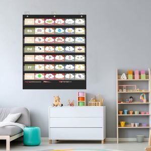 Organizador de Bolsillos Transparente Estándar para Aula, 7+2 Bolsillos, Tela de Poliéster 420D, Negro, 33.2x28 Pulgadas, Homey HM07, Suministros para Oficina en Casa y Escuela - Product Image 6