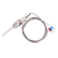 Capteurs de température RTD à visser PT100/PT1000, sonde en acier inoxydable, capteurs étanches, câble PVC, type vis RTD, petit modèle domestique