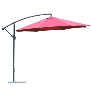 Parapluie banane suspendu extérieur imperméable cantilever jardin plage patio soleil toile parasol fer restaurant parapluie - Product Image 1