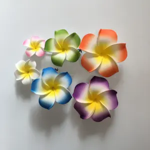 Hawaiian Beach EVA Foam Flower Hawaii Plume ria Blume Haars pange Hawaii Ohr Blume für Hut Dekoration