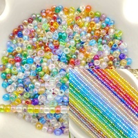 Perles de rocaille en verre rondes colorées en gros d'usine 2mm/3mm/4mm Marque DGM pour la fabrication de bijoux et bracelets