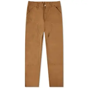Pantalones de trabajo de doble rodilla para hombre, ropa de calle de algodón de lona de pato 100%, 12oz, personalizada, OEM