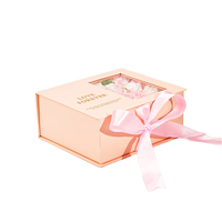 Boîte Cadeau Pliable en Papier de Luxe avec Logo Personnalisé pour Fleurs, Cartes, Bouquet Floral, Saint-Valentin et Noël