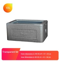 Boîte isotherme en polystyrène avec couvercle transparent pour tiramisu, gâteaux, desserts, chaîne du froid, restauration, livraison de pâtisseries fraîches